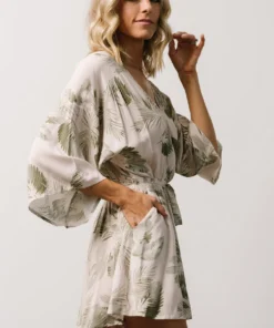 DF Anya Palm Leaf Romper | Olive