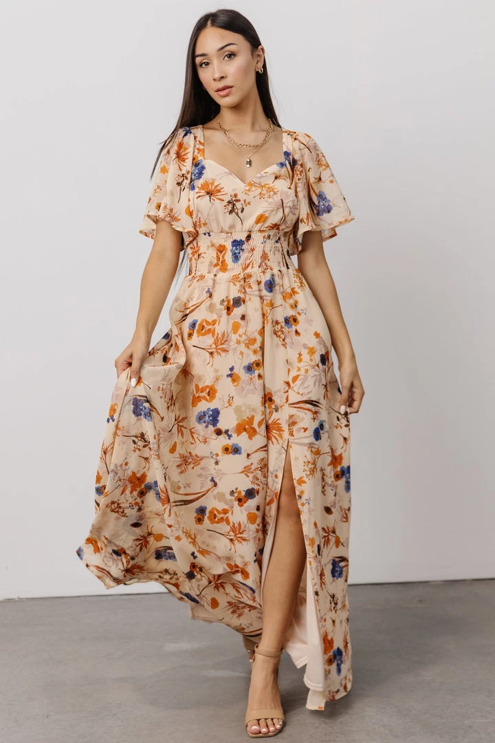 BB Custom April Sweetheart Maxi Dress | Autumn Bouquet 1 BB Custom April Sweetheart Maxi Dress | Autumn Bouquet