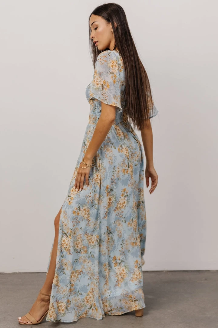 BB Custom April Sweetheart Maxi Dress | Blue Blooms 3 BB Custom April Sweetheart Maxi Dress | Blue Blooms