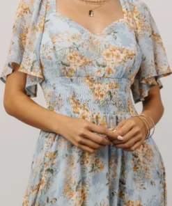 BB Custom April Sweetheart Maxi Dress | Blue Blooms