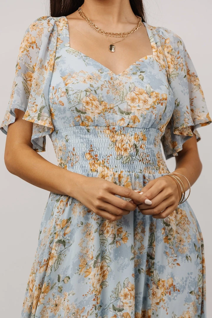 BB Custom April Sweetheart Maxi Dress | Blue Blooms 2 BB Custom April Sweetheart Maxi Dress | Blue Blooms