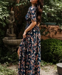 BB Custom Dresses April Sweetheart Maxi Dress | Dark Blue Floral 11 BB Custom Dresses April Sweetheart Maxi Dress | Dark Blue Floral