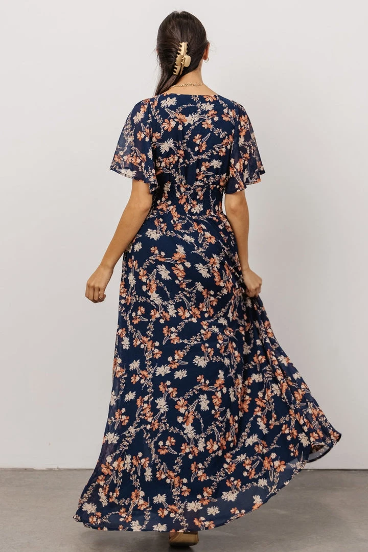 BB Custom Dresses April Sweetheart Maxi Dress | Dark Blue Floral 7 BB Custom Dresses April Sweetheart Maxi Dress | Dark Blue Floral