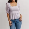 Arden Smocked Top | Lilac Vacation