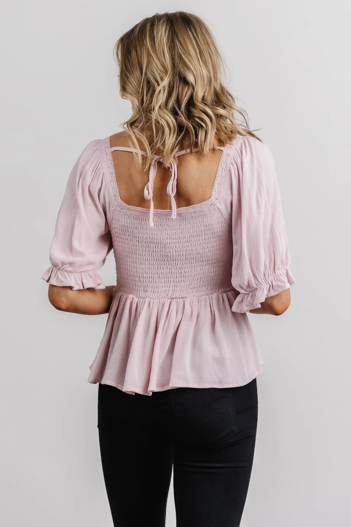 IL Arden Smocked Top | Pale Pink 4 IL Arden Smocked Top | Pale Pink