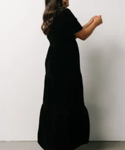 RR Artemis Velvet Maxi Dress | Black Dresses