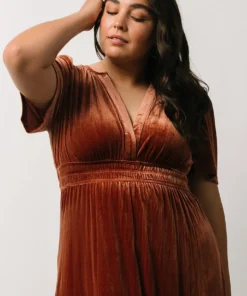 RR Dresses Artemis Velvet Maxi Dress | Dark Spice