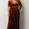 RR Dresses Artemis Velvet Maxi Dress | Dark Spice
