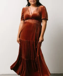 RR Dresses Artemis Velvet Maxi Dress | Dark Spice