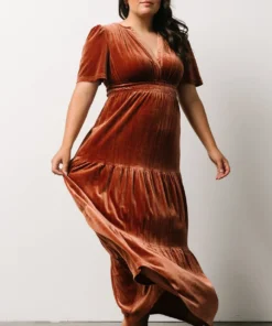 RR Dresses Artemis Velvet Maxi Dress | Dark Spice