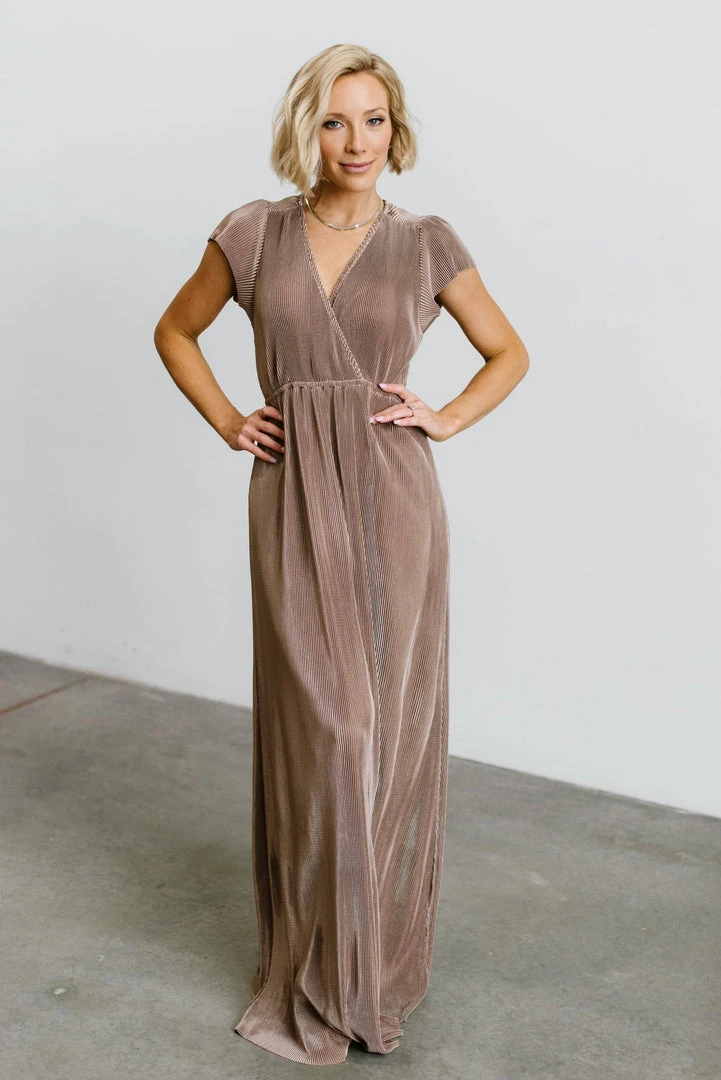BB Custom Dresses Athena Pleated Maxi Dress | Autumn Orchid 1 BB Custom Dresses Athena Pleated Maxi Dress | Autumn Orchid