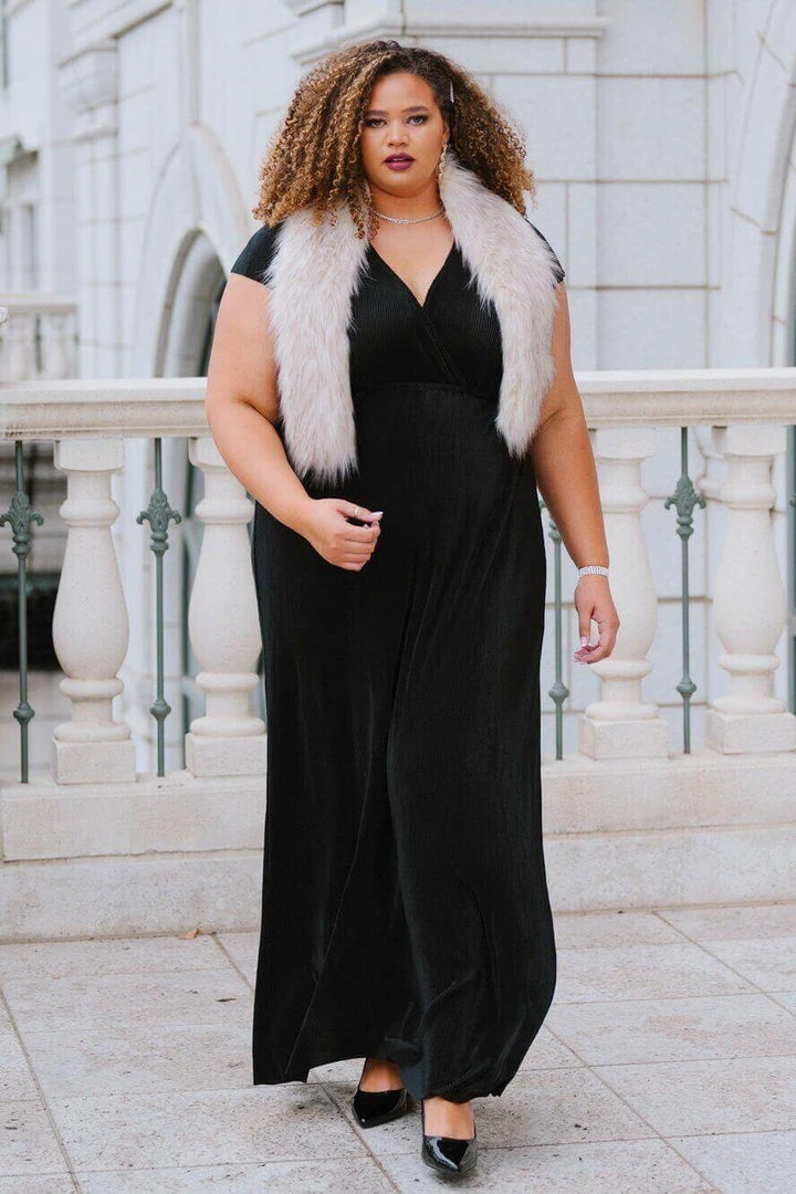 BB Custom Athena Pleated Maxi Dress | Black 1 BB Custom Athena Pleated Maxi Dress | Black