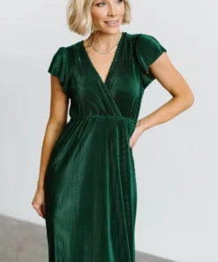 BB Custom Athena Pleated Maxi Dress | Forest 19 BB Custom Athena Pleated Maxi Dress | Forest