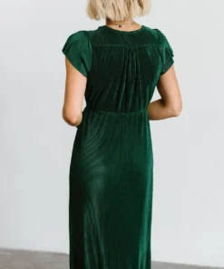 BB Custom Athena Pleated Maxi Dress | Forest 17 BB Custom Athena Pleated Maxi Dress | Forest