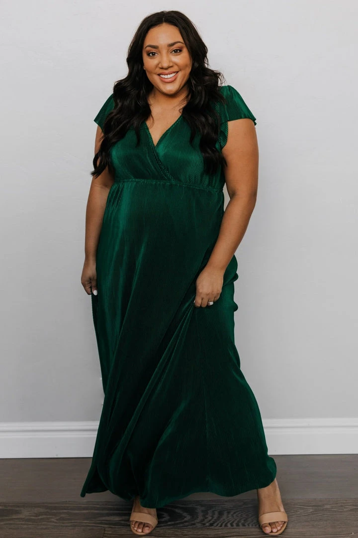 BB Custom Athena Pleated Maxi Dress | Forest 2 BB Custom Athena Pleated Maxi Dress | Forest