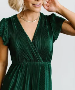 BB Custom Athena Pleated Maxi Dress | Forest 12 BB Custom Athena Pleated Maxi Dress | Forest