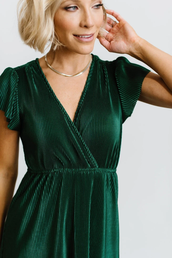 BB Custom Athena Pleated Maxi Dress | Forest 3 BB Custom Athena Pleated Maxi Dress | Forest