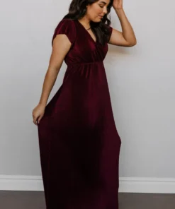 BB Custom Athena Pleated Maxi Dress | Mulberry 20 BB Custom Athena Pleated Maxi Dress | Mulberry