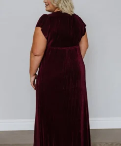 BB Custom Athena Pleated Maxi Dress | Mulberry 24 BB Custom Athena Pleated Maxi Dress | Mulberry