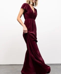 BB Custom Athena Pleated Maxi Dress | Mulberry 22 BB Custom Athena Pleated Maxi Dress | Mulberry
