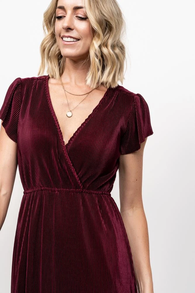 BB Custom Athena Pleated Maxi Dress | Mulberry 6 BB Custom Athena Pleated Maxi Dress | Mulberry