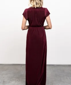 BB Custom Athena Pleated Maxi Dress | Mulberry 25 BB Custom Athena Pleated Maxi Dress | Mulberry
