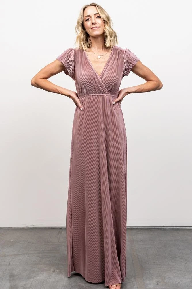 BB Custom Athena Pleated Maxi Dress | Rose Dresses 14 BB Custom Athena Pleated Maxi Dress | Rose Dresses