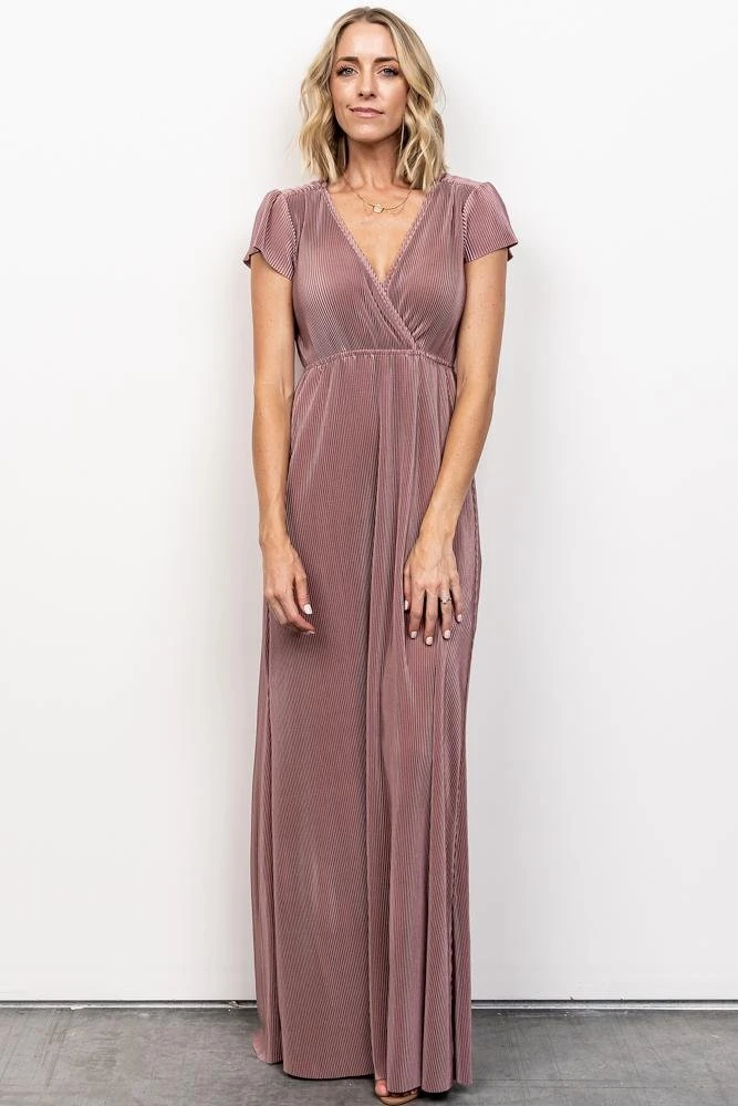 BB Custom Athena Pleated Maxi Dress | Rose Dresses 3 BB Custom Athena Pleated Maxi Dress | Rose Dresses
