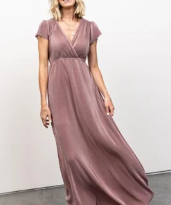 BB Custom Athena Pleated Maxi Dress | Rose Dresses