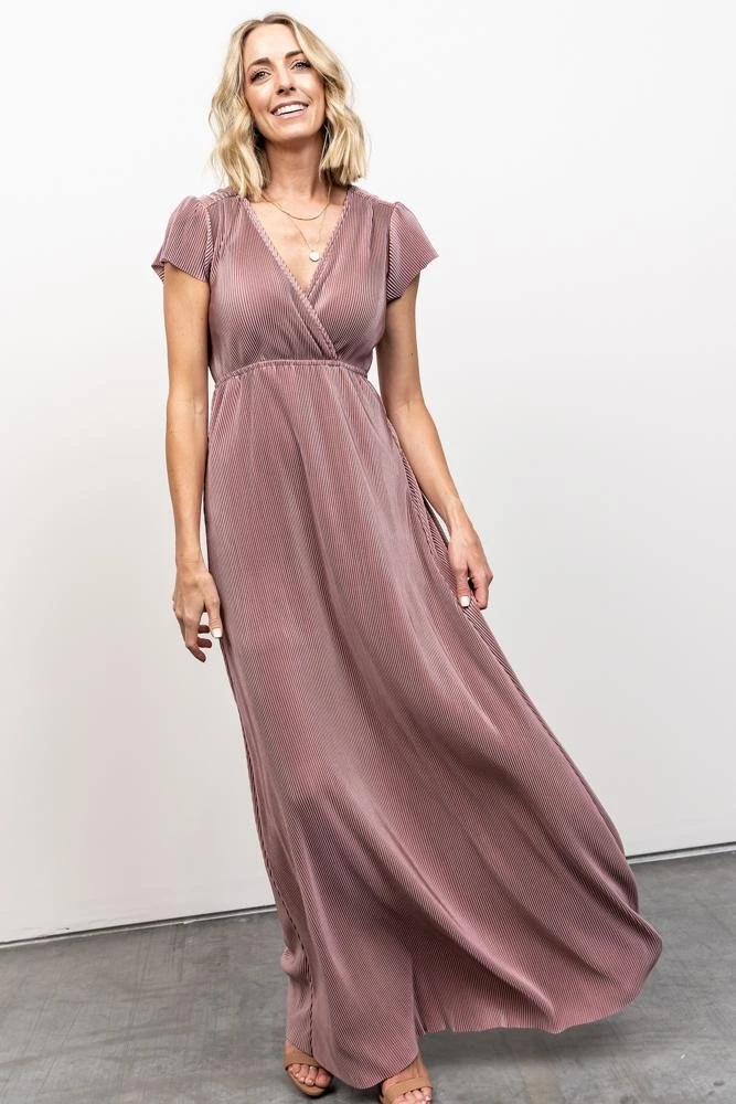 BB Custom Athena Pleated Maxi Dress | Rose Dresses 2 BB Custom Athena Pleated Maxi Dress | Rose Dresses