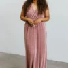 BB Custom Athena Pleated Maxi Dress | Rose Dresses