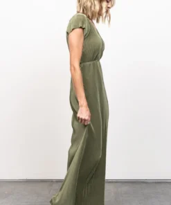BB Custom Dresses Athena Pleated Maxi Dress | Sage
