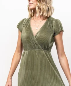 BB Custom Dresses Athena Pleated Maxi Dress | Sage