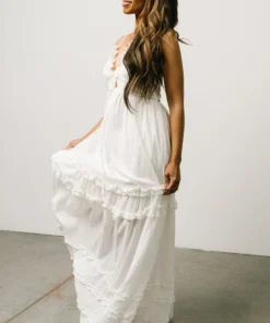 DD Augusta Halter Neck Maxi Dress | Off White