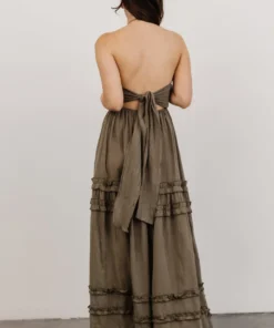 DD Shop All Augusta Halter Neck Maxi Dress | Olive 11 DD Shop All Augusta Halter Neck Maxi Dress | Olive