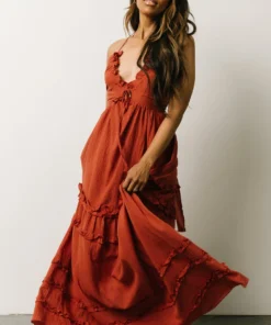 DD Augusta Halter Neck Maxi Dress | Terracotta Dresses 17 DD Augusta Halter Neck Maxi Dress | Terracotta Dresses