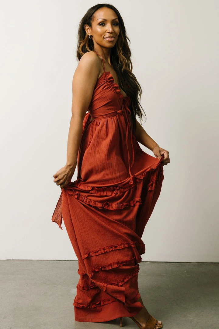 DD Augusta Halter Neck Maxi Dress | Terracotta Dresses 6 DD Augusta Halter Neck Maxi Dress | Terracotta Dresses