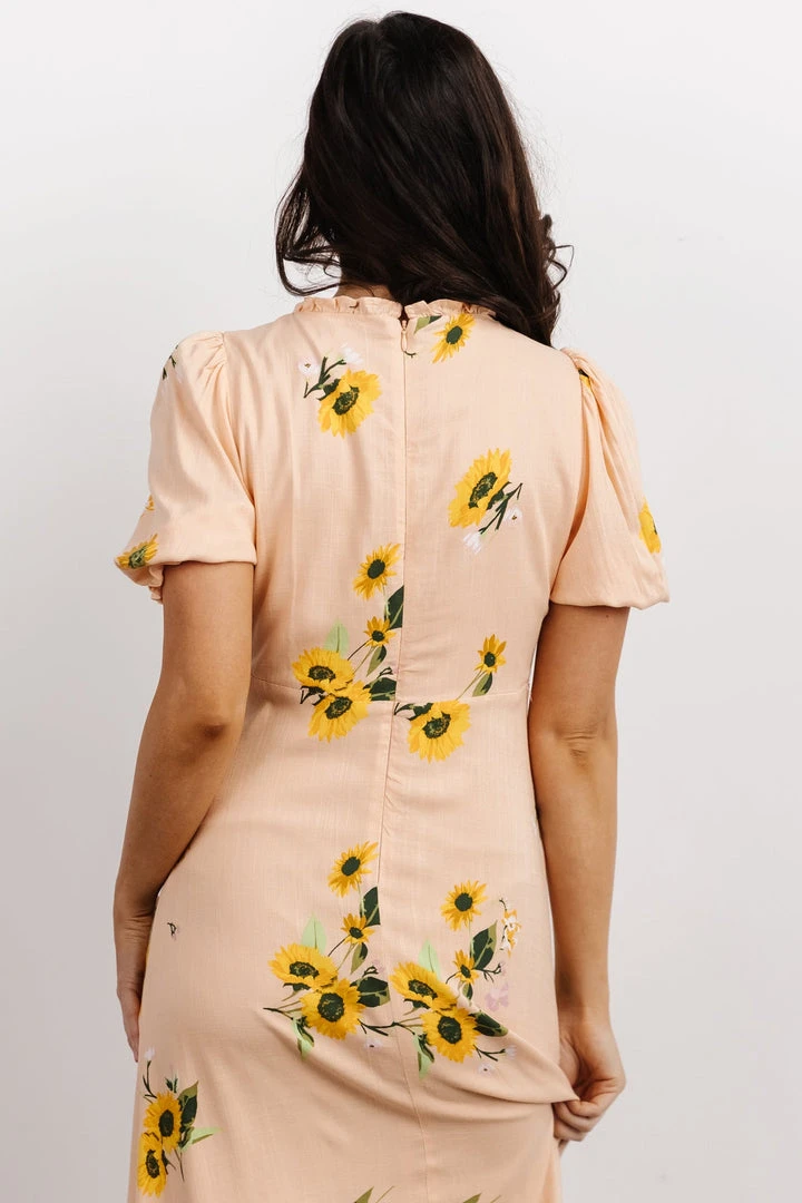 SL Dresses Avalon Front Tie Dress | Peach Floral 7 SL Dresses Avalon Front Tie Dress | Peach Floral