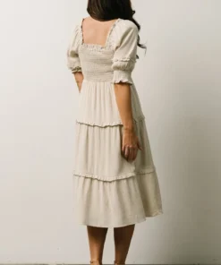 SL Avery Tiered Midi Dress | Natural