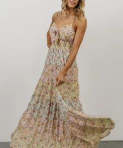FT Dresses Azalea Tiered Maxi Dress | Multi Floral Print