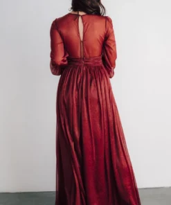 Soi Dresses Azariah Shimmer Maxi Dress | Wine 8 Soi Dresses Azariah Shimmer Maxi Dress | Wine