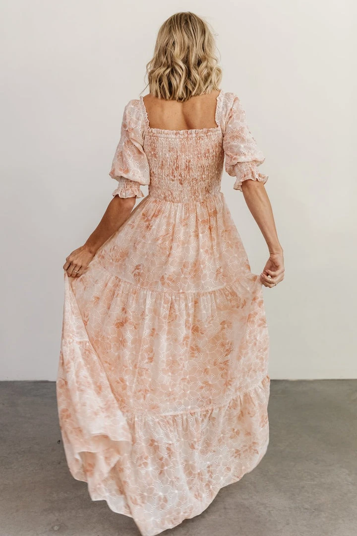 BB Custom Dresses Bailey Eyelet Maxi Dress | Apricot 8 BB Custom Dresses Bailey Eyelet Maxi Dress | Apricot