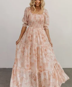 BB Custom Dresses Bailey Eyelet Maxi Dress | Apricot 21 BB Custom Dresses Bailey Eyelet Maxi Dress | Apricot