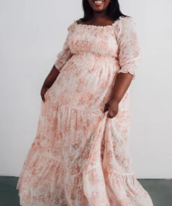 BB Custom Dresses Bailey Eyelet Maxi Dress | Apricot 19 BB Custom Dresses Bailey Eyelet Maxi Dress | Apricot