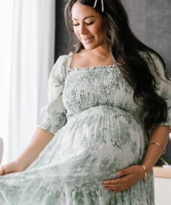 BB Custom Dresses Bailey Eyelet Maxi Dress | Sage 30 BB Custom Dresses Bailey Eyelet Maxi Dress | Sage