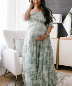 BB Custom Dresses Bailey Eyelet Maxi Dress | Sage 29 BB Custom Dresses Bailey Eyelet Maxi Dress | Sage