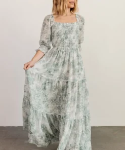 BB Custom Dresses Bailey Eyelet Maxi Dress | Sage 22 BB Custom Dresses Bailey Eyelet Maxi Dress | Sage
