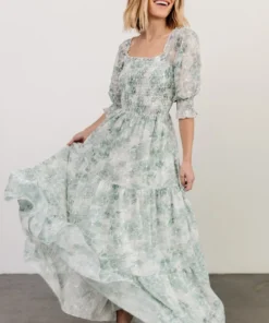 BB Custom Dresses Bailey Eyelet Maxi Dress | Sage 19 BB Custom Dresses Bailey Eyelet Maxi Dress | Sage