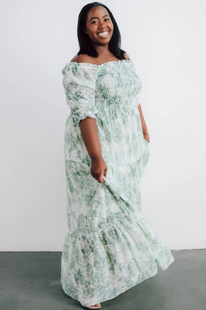 BB Custom Dresses Bailey Eyelet Maxi Dress | Sage 10 BB Custom Dresses Bailey Eyelet Maxi Dress | Sage