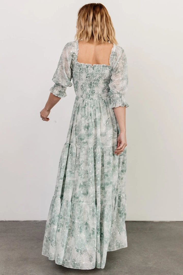 BB Custom Dresses Bailey Eyelet Maxi Dress | Sage 7 BB Custom Dresses Bailey Eyelet Maxi Dress | Sage